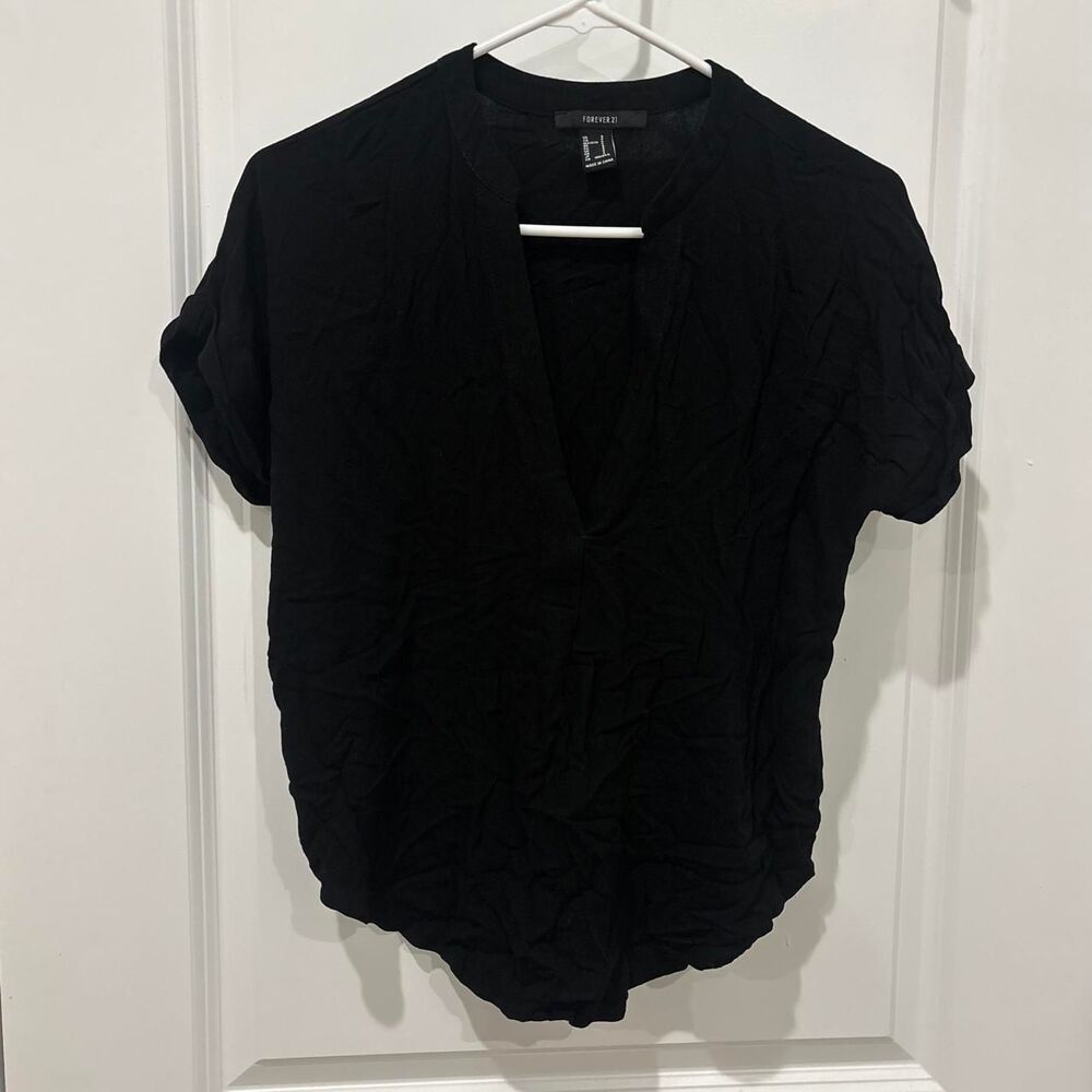 Forever-21 Women's Black Blouse